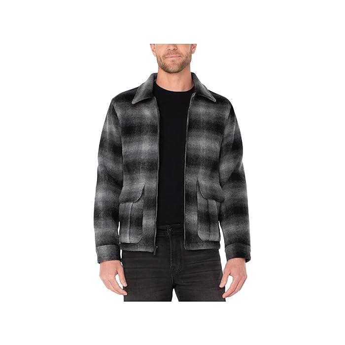 (取寄) リバプールロサンゼルス メンズ ロング スリーブ プレイド ジップ ジャケット Liverpool Los Angeles men Long Sleeve Plaid Zip Jacket Black Grey Multi 取寄) リバプールロサンゼルス メンズ ロング スリーブ プレイド