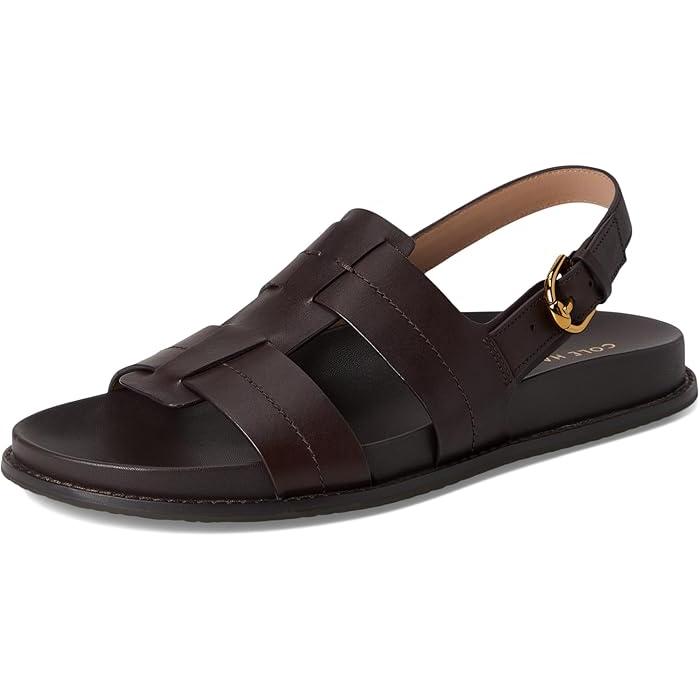 (取寄) コールハーン レディース マーリー フィッシャーマン フットベッド サンダル Cole Haan women Marlee Fisherman Footbed Sandals Dark Cuoio Leather COLE HAAN（コールハーン） (取寄) レディース マーリー
