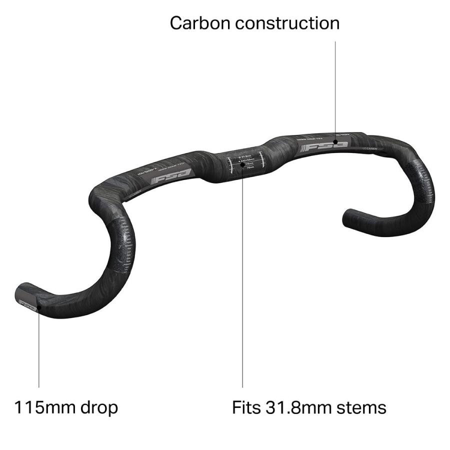 (取寄) FSA K-ウィング AGX ハンドルバー FSA K-Wing AGX Handlebar Carbon｜jetrag｜02