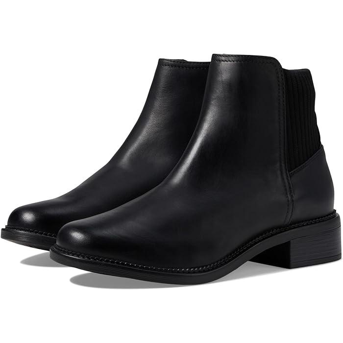 (取寄) クラークス レディース メイ パーム Clarks women Clarks Maye Palm Black Leather Clarks（クラークス） (取寄) シューズ レディース メイ パーム