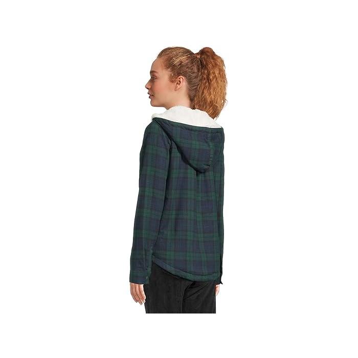 (取寄) エルエルビーン レディース スコッチ プレイド シェルパ ライン ジップ ブーディ L.L.Bean women Scotch Plaid Sherpa Lined Zip Hoodie Black Watch