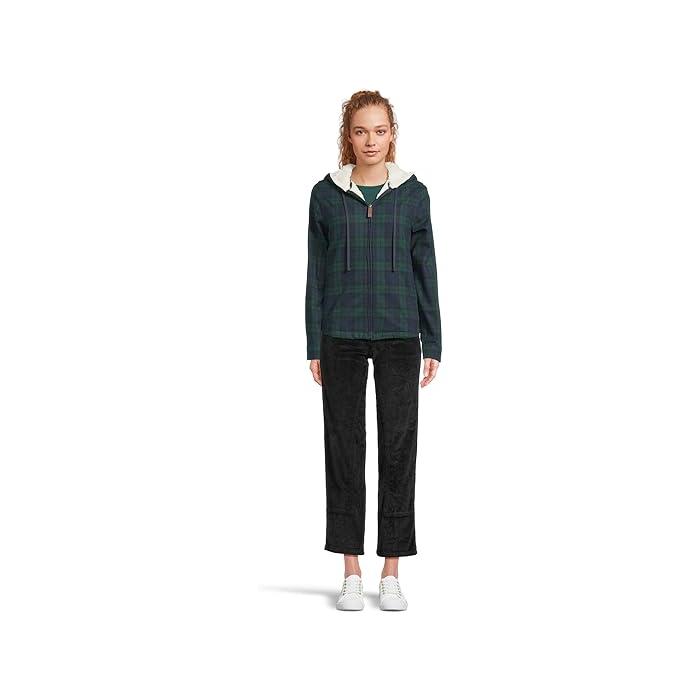 (取寄) エルエルビーン レディース スコッチ プレイド シェルパ ライン ジップ ブーディ L.L.Bean women Scotch Plaid Sherpa Lined Zip Hoodie Black Watch