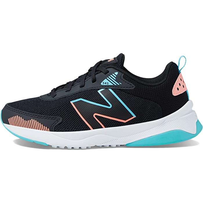⭐️完成品⭐️ (取寄) ニューバランス キッズ スニーカー ジュニア 子供 靴 ガールズ ダイナソフト 545 New Balance Kids Dynasoft 545 (Big Kid) Black/Grapefruit 【V2015480755】(10407円)