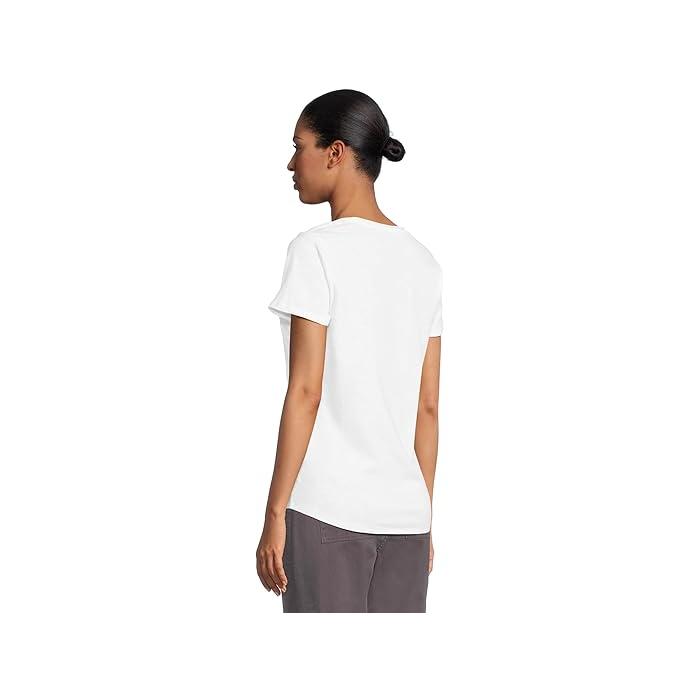 (取寄) エルエルビーン レディース オーガニック コットン V-ネック ショート スリーブ ティー L.L.Bean women Organic Cotton V-Neck Short Sleeve Tee White
