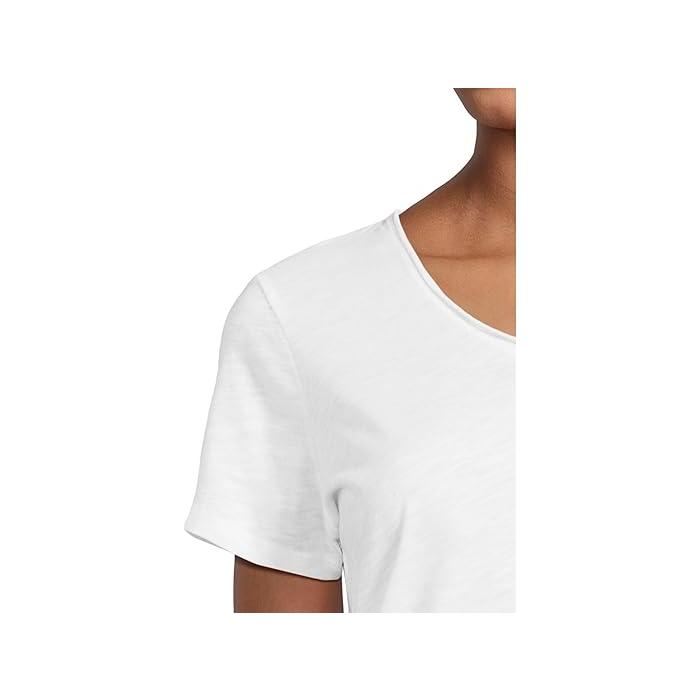 (取寄) エルエルビーン レディース オーガニック コットン V-ネック ショート スリーブ ティー L.L.Bean women Organic Cotton V-Neck Short Sleeve Tee White