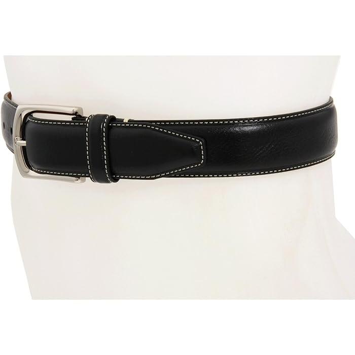 (取寄) ジョンストン&マーフィー メンズ トップステッチド ベルト Johnston & Murphy men Johnston & Murphy Topstitched Belt Black JOHNSTON&MURPHY（ジョンストンアンドマーフィー） (取寄
