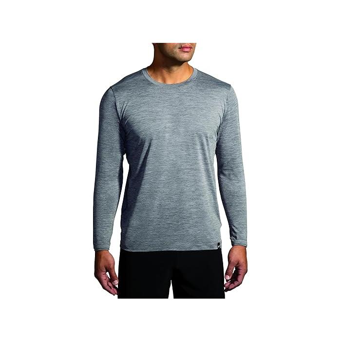 (取寄) ブルックス メンズ ラグゼ ロング スリーブ Brooks men Brooks Luxe Long Sleeve Heather Deep Black BROOKS（ブルックス） P最大17倍1/1限定 (取寄) メンズ ラグゼ ロング