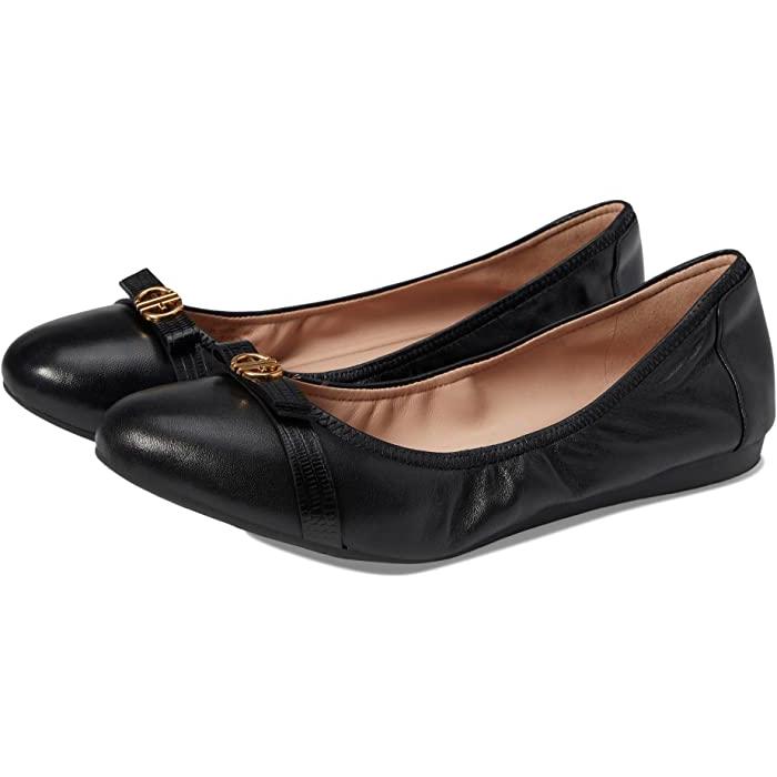 (取寄) コールハーン レディース トヴァ ボウ バレエ Cole Haan women  Tova Bow Ballet Black Leather COLE HAAN（コールハーン） (取寄) レディース トヴァ ボウ バレエ