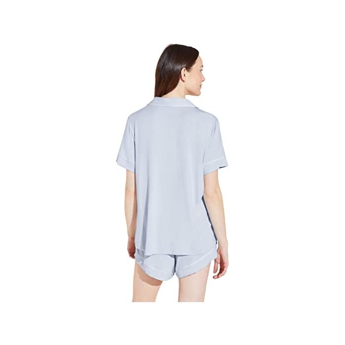 (取寄) エバージェイ ジゼル - ザ リラックスド-フィット ショート パジャマ セット Eberjey Eberjey Gisele - The Relaxed Short Pajama Set Ice Blue Ivory eberjey（エバージェイ） (取寄) ジゼル - ザ リラックスド-フィット