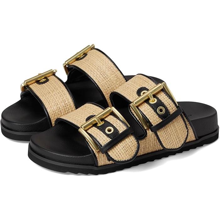 (取寄) オールセインツ レディース シアン ラフィア サンダル AllSaints women Sian Raffia Sandals Natural/Black ALLSAINTS（オールセインツ） (取寄) レディース シアン ラフィア