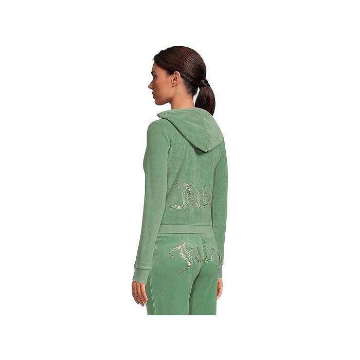 (取寄) ジューシークチュール レディース ウォッシュド タオル テリー ヘリテージ ジャケット ウィズ グラフィック Juicy Couture women Washed Towel Terry Heritage Jacket With Graphic Kiwi JUICY COUTURE（ジューシークチュール） P最大17倍1/1限定 (取寄