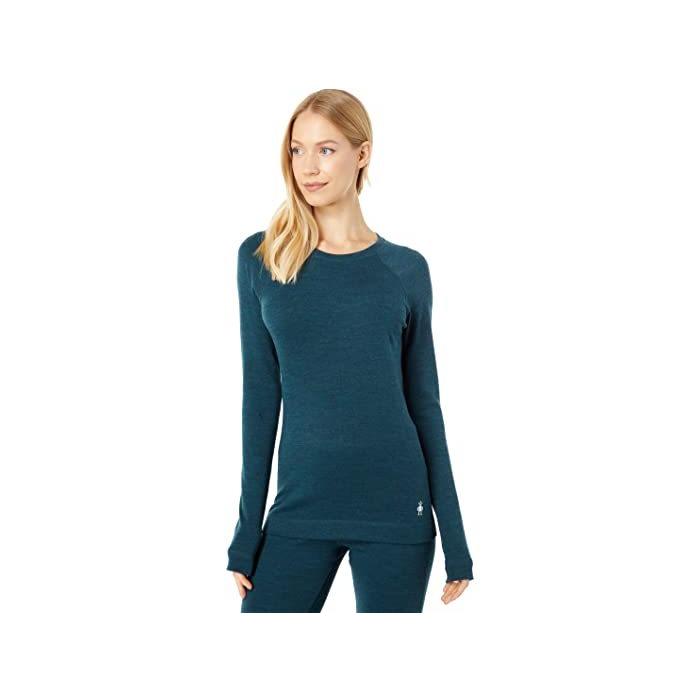 (取寄) スマートウール レディース メリノ 250 ベース レイヤー クルー Smartwool women Merino 250 Base Layer Crew Twilight Blue Heather