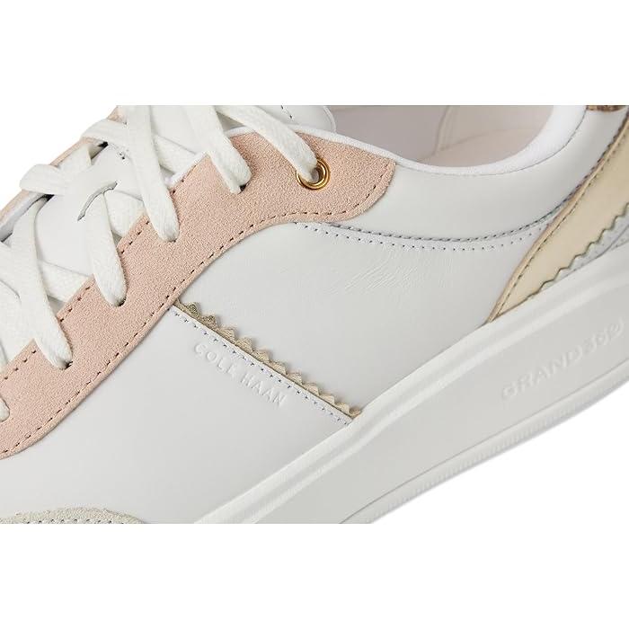 (取寄) コールハーン レディース グランドプロ カリッサ スニーカー Cole Haan women Grandpro Carissa Sneakers White/Silver Birchsuede/Soft Gold COLE HAAN（コールハーン） (取寄) レディース グランドプロ カリッサ