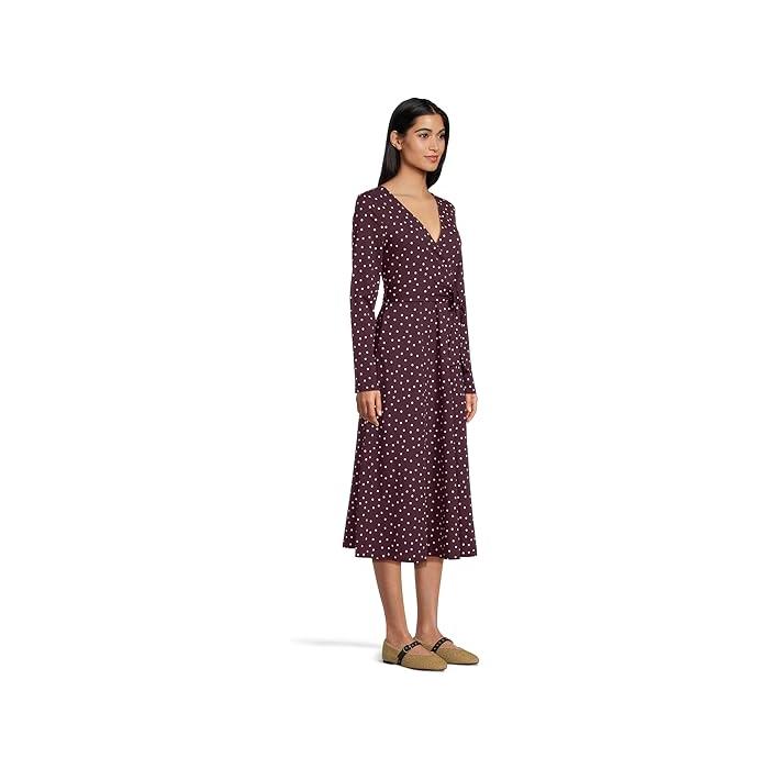 (取寄) パクト レディース フィット アンド フレア フォー ラップ ドレス PACT women Fit & Flare Faux Wrap Dress Berry Polka Dot PACT（パクト） P最大17倍1/1限定 (取寄) レディース フィット アンド