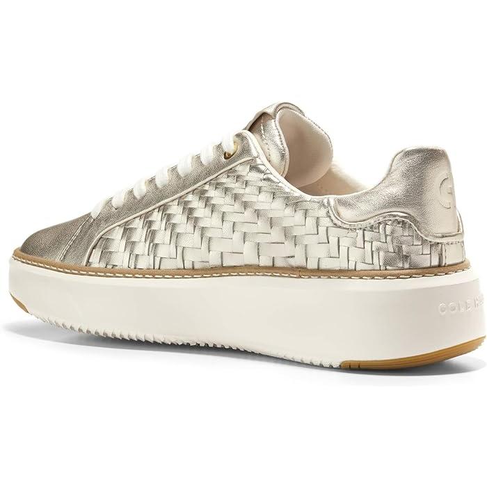 (取寄) コールハーン レディース グランドプロ トップスピン スニーカー Cole Haan women Cole Haan Grandpro Topspin Sneaker Soft Gold Genevieve Weave Leather/Ivory COLE HAAN（コールハーン） (取寄) レディース グランドプロ トップ