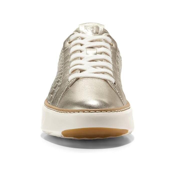 (取寄) コールハーン レディース グランドプロ トップスピン スニーカー Cole Haan women Cole Haan Grandpro Topspin Sneaker Soft Gold Genevieve Weave Leather/Ivory COLE HAAN（コールハーン） (取寄) レディース グランドプロ トップ