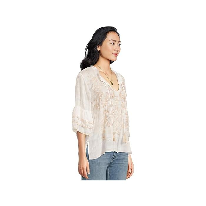 (取寄) ジョニー ワズ レディース ラッフル スリーブ ブラウザ Johnny Was women Ruffle Sleeve Blouse Zion Plaid JOHNNY WAS（ジョニーワズ） P最大21倍12/19-21限定 (取寄) ジョニー
