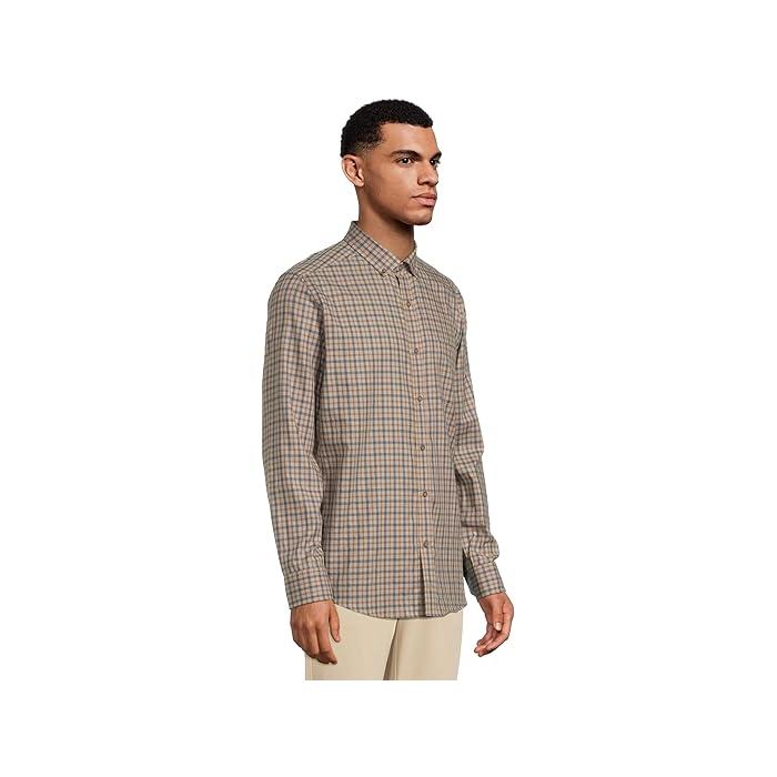 (取寄) ジョンストン&マーフィー メンズ ヘザード シャツ Johnston & Murphy men Heathered Shirt Brown/Navy JOHNSTON&MURPHY（ジョンストンアンドマーフィー） (取寄