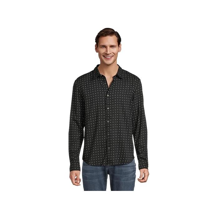 (取寄) ジョン バルベイトス メンズ ルカ シャツ John Varvatos men Luca Shirt W985W25 Black JOHN VARVATOS（ジョン ヴァルヴェイトス） P最大17倍1/1限定 (取寄