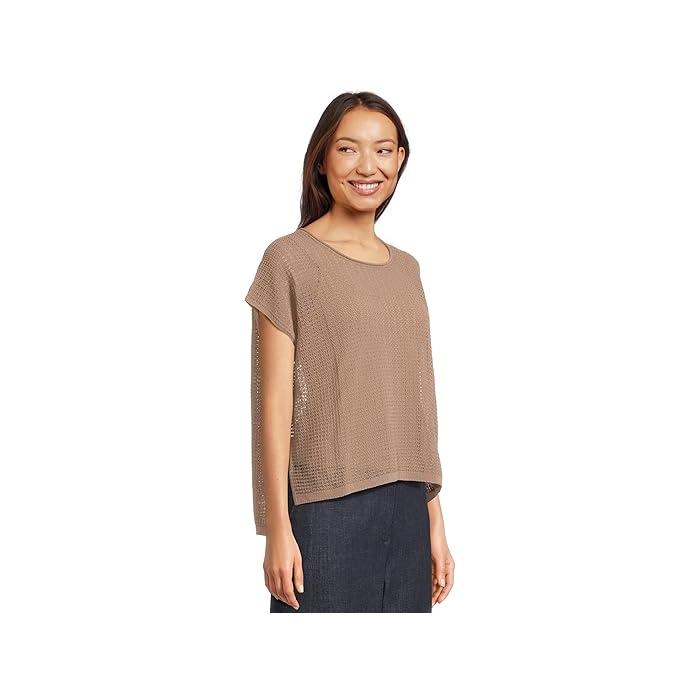 (取寄) アイリーン フィッシャー レディース ジュエル ネック セーター Eileen Fisher women Jewel Neck Sweater Cocoa 取寄) アイリーン フィッシャー レディース ジュエル ネック セーター