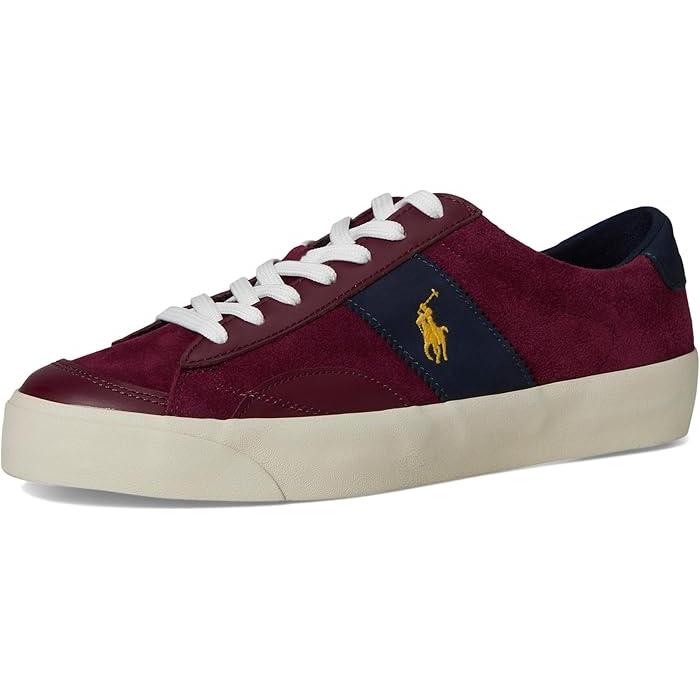 (取寄) ラルフローレン メンズ スエード トップ レース Polo Ralph Lauren men Polo Ralph Lauren Suede Leather-Sayer Sport-Sneakers-Low Top Lace Wine/Navy POLO RALPH LAUREN（ポロ・ラルフローレン） (取寄) ラルフローレン