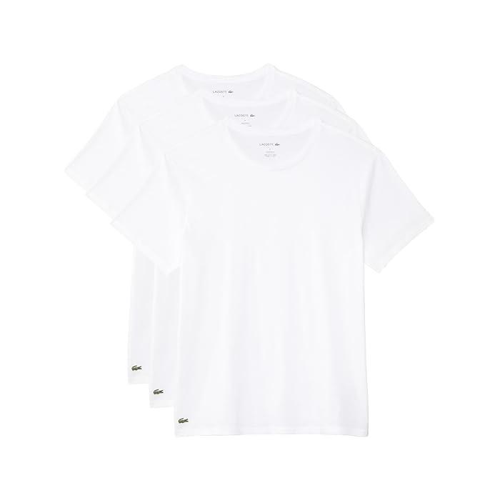 (取寄) ラコステ メンズ 100パーセント コットン レギュラー フィット クルーネック T-シャツ 3-パック Lacoste men 100% Cotton Regular Fit Crew-neck T-shirt 3-pack White/Grey/Black LACOSTE（ラコステ） (取寄) メンズ 100パーセント コットン