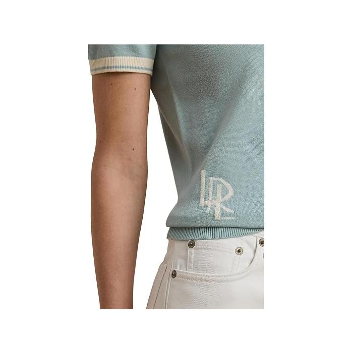 ローレンラルフローレン　ツートーンロゴショートスリーブセーター RALPH LAUREN｜ツートーン ショートスリーブ セーター | Rakuten