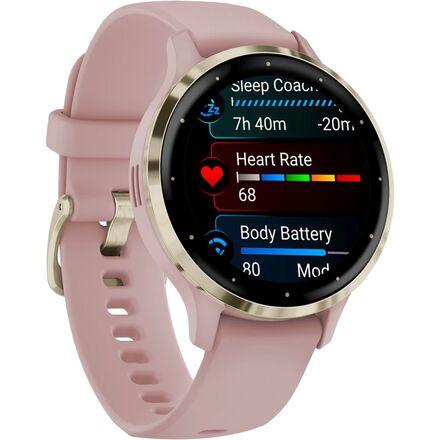 (取寄) ガーミン ベニュー 3S Garmin Venu 3S Pink Dawn/Peach Goldの画像