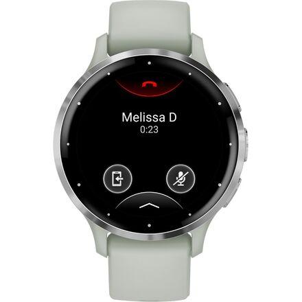 (取寄) ガーミン ベニュー 3S Garmin Venu 3S Sage Gray/Passivatedの画像