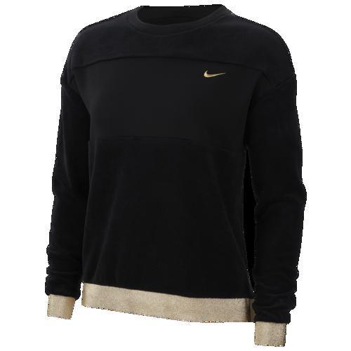nike womens metallic logo crew neck tee