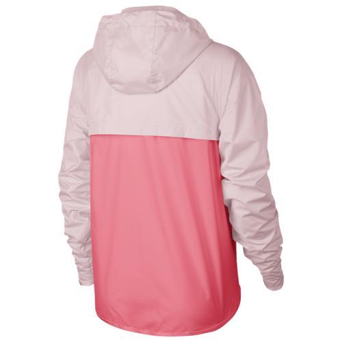 nike windrunner jacket pink and white