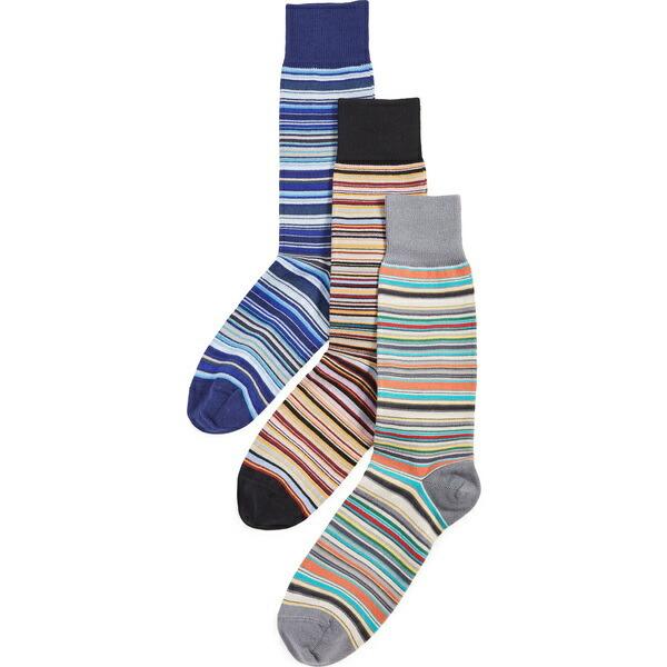 新作モデル 取寄 ポールスミス メンズ メンズ 3 パック ストライプ ソックス Paul Smith Men S 3 Pack Stripe Socks Multi 爆売り Www Muslimaidusa Org