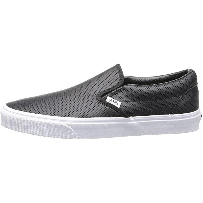 VANS バンズ スニーカー スリッポン レザー 黒 メンズ レディース コアクラシック ブラック 497508 パンチングレザー VANS USA Core Classics Leather｜jetrag｜04