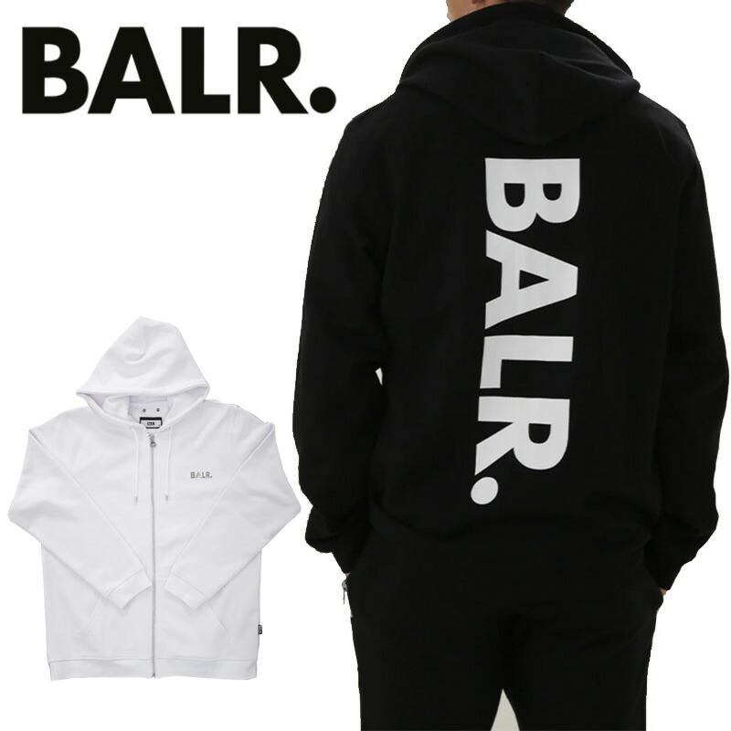 BALR.（ボーラー） パーカー メンズ 日本限定 ブラック ホワイト 