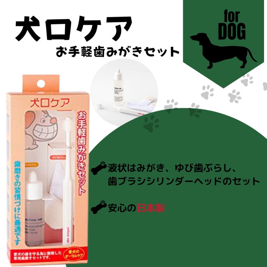 犬口ケア 歯ブラシ シリンダーヘッド(お手軽歯みがきセット) : JET