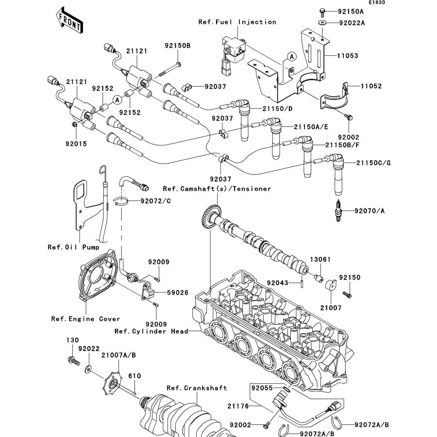 Used 21121-3722 COIL-IGNITION  Kawasaki [K7220-24]_2