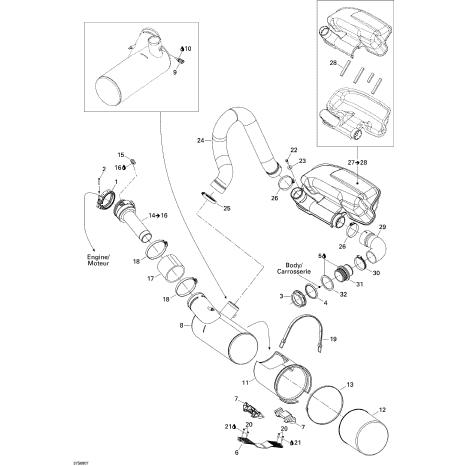 Sea-Doo - Used 274001350 MUFFLER_EXHAUST SEADOO [S3862-27]