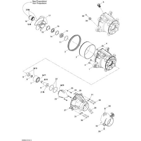 SEADOO RXT-X 255'08 OEM section (Pump) parts Used [S3862-38 SEADOO RXT-X 255'08 OEM section (Pump) parts Used [S3862-38