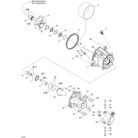 Sea-Doo - Used 267000285 IMPELLER ASS'Y SEADOO [S8558-46]