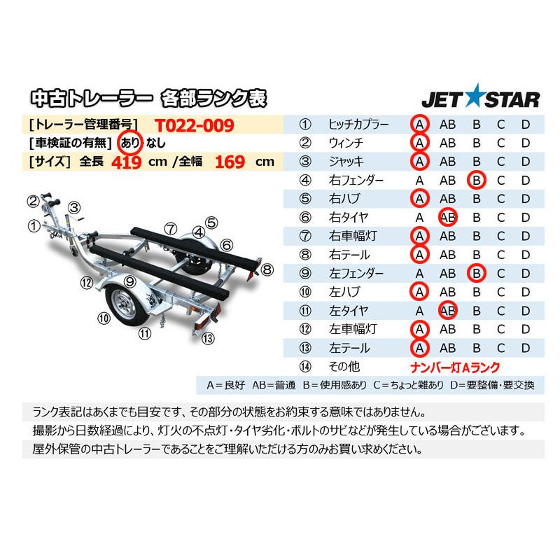 引き取り限定】ソレックス製 トレーラー 自動車検査証あり 中古 引き取り限定】ソレックス製 トレーラー 自動車検査証あり 中古