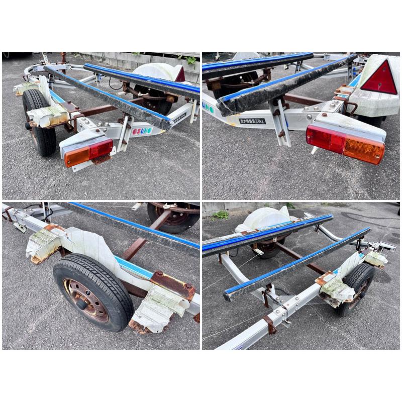 トレーラー　中古　車検付 現状販売/引き取り限定】サントレックス製 軽ナンバートレーラー