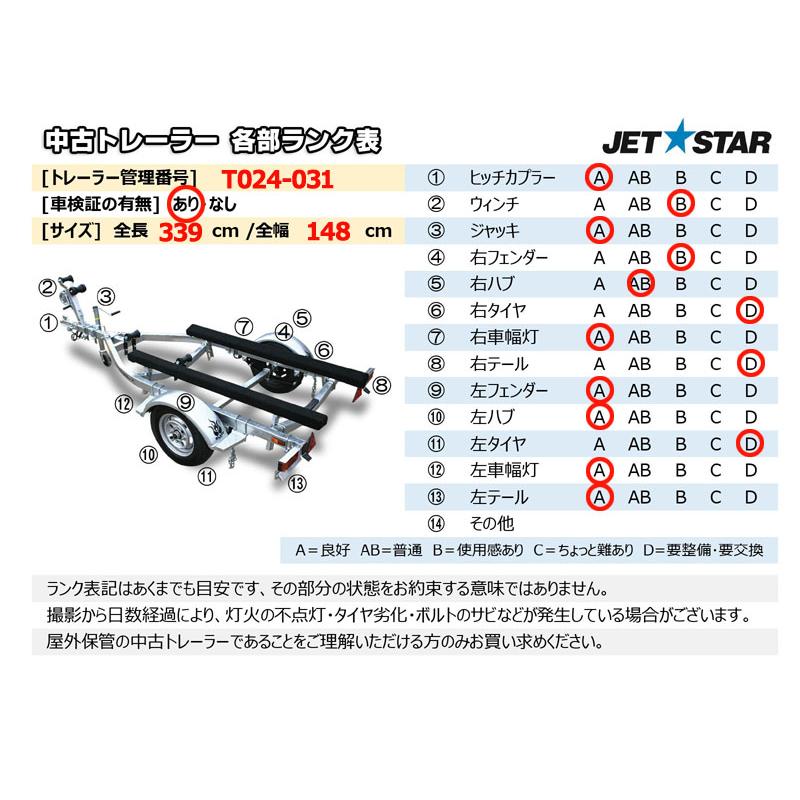 現状販売/引き取り限定】ブラストトレイル製トレーラー(軽