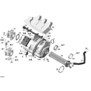 WEB限定カラー section OEM RXT'05 SEADOO (Air-Intake-Manifold) Used parts 水上オートバイ用