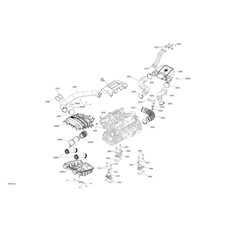SEADOO GTX 300'19 OEM section (Engine) parts Used [X2207-68 SEADOO GTX 300'19 OEM section (Engine) parts Used [X2207-68