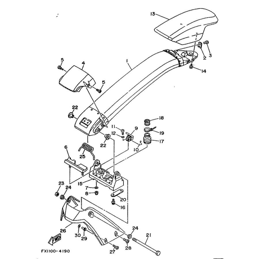 YAMAHA FX-1'96 OEM section (STEERING-2) parts Used (わけあり YAMAHA FX-1'96 OEM section (STEERING-2) parts Used (わけあり