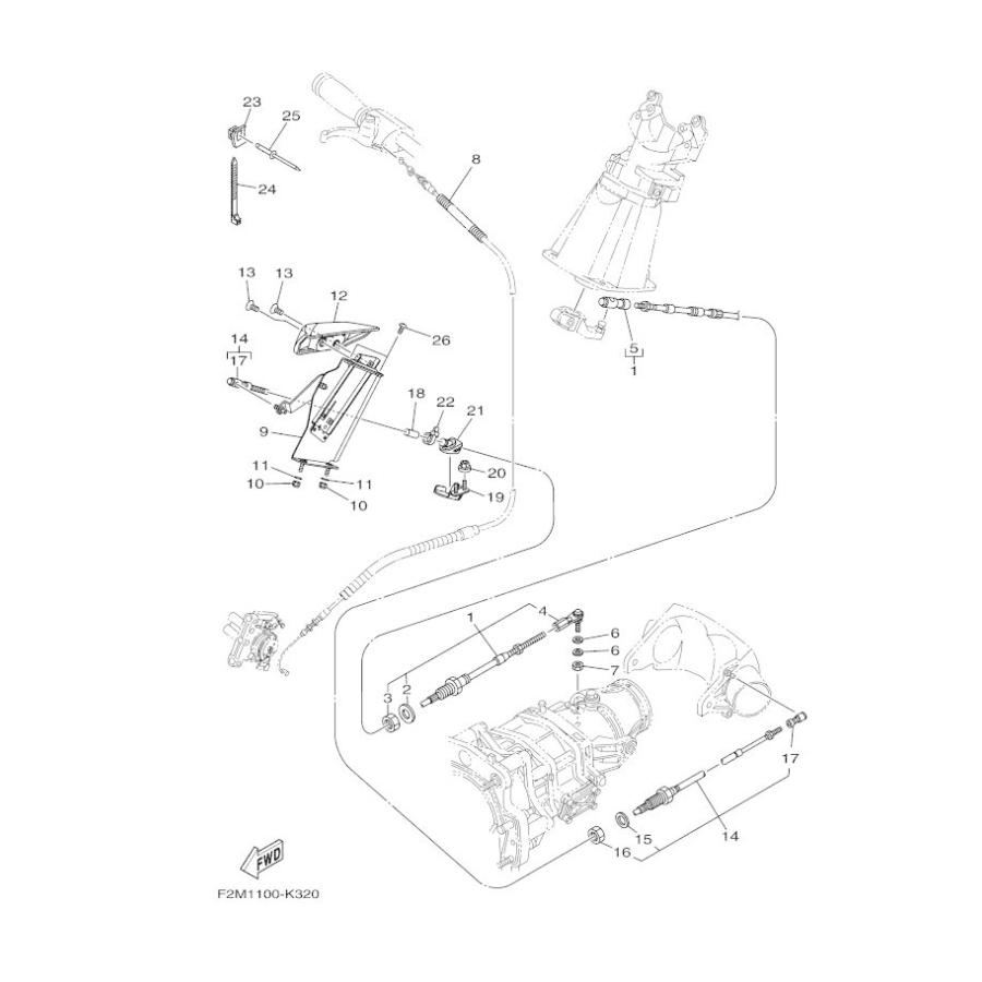 YAMAHA VXR'11 OEM section (CONTROL-CABLE) parts Used [Y2371 YAMAHA VXR'11 OEM section (CONTROL-CABLE) parts Used [Y2371