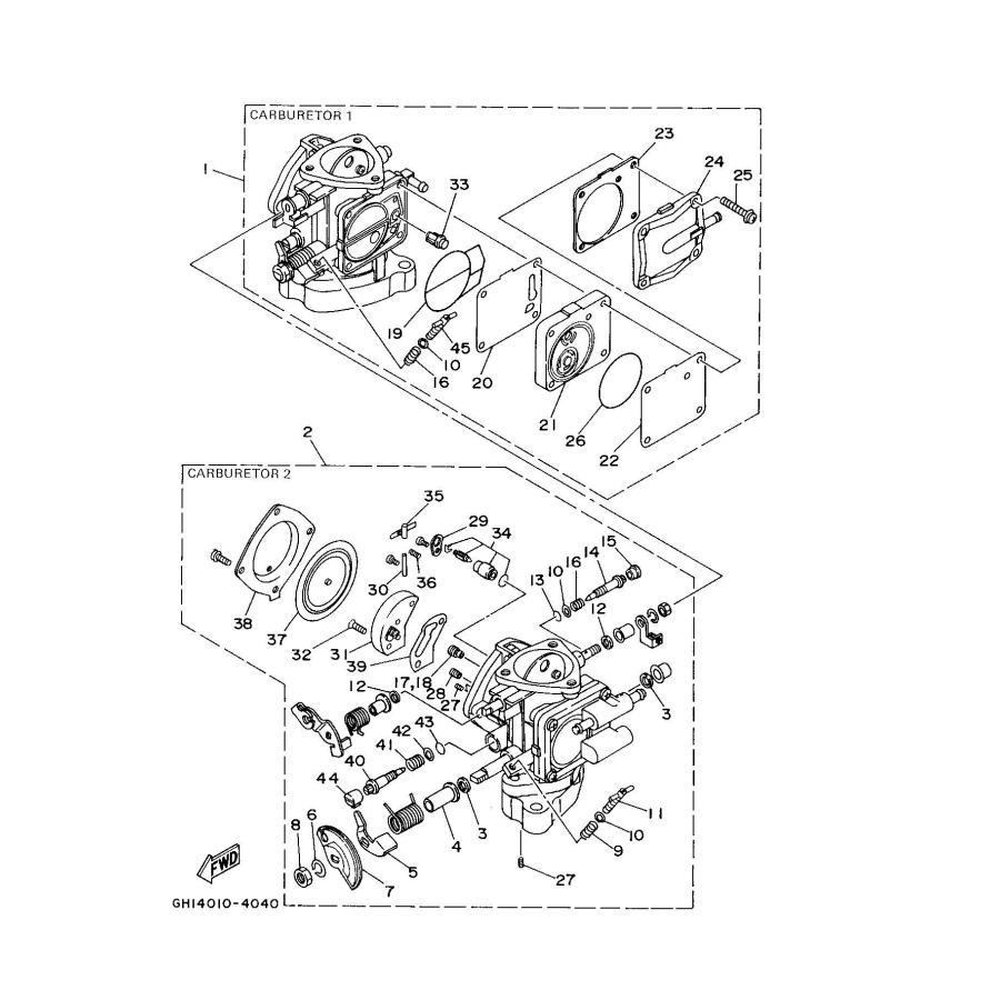 YAMAHA SJ700'96 OEM section (CARBURETOR) parts Used [Y2672 YAMAHA SJ700'96 OEM section (CARBURETOR) parts Used [Y2672