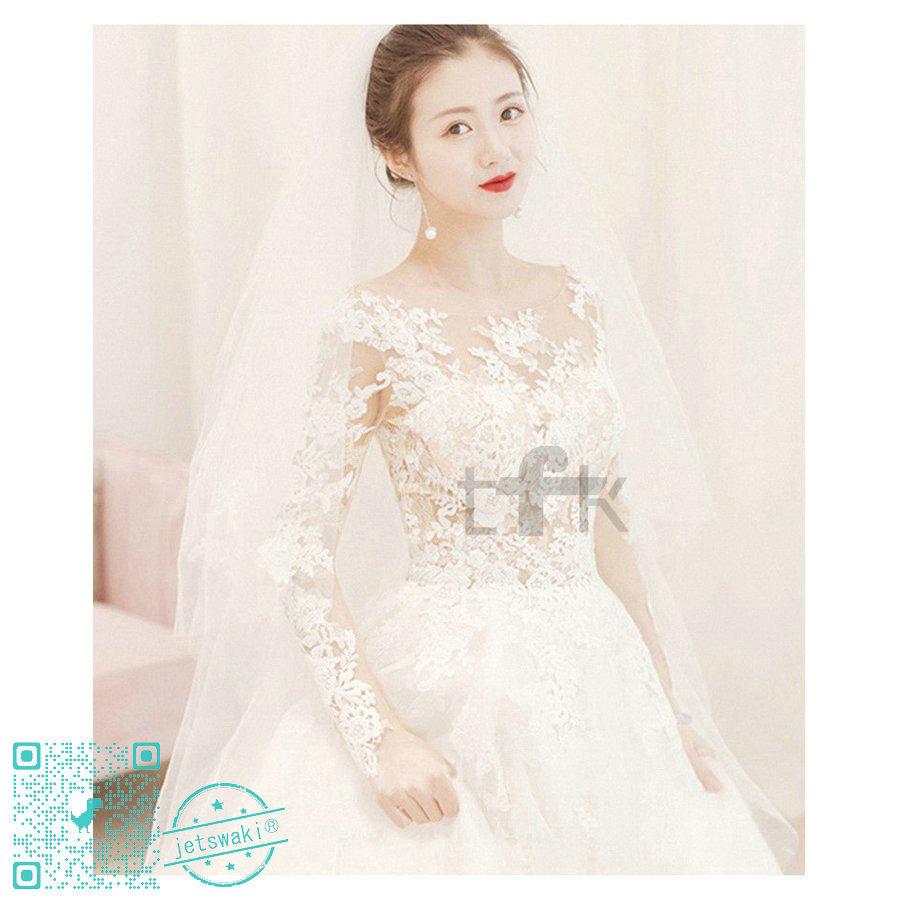 ハンドメイド のウェディングドレス エンパイアライン ウェディングドレス白 パーティードレス 透かし彫りレース ファッション 花嫁ロングドレス 結婚式 露背 二次会 エレガント ドレス ブライダル お呼ばれ 挙式 姫系 C9aa Jetswaki 正規日本代理店