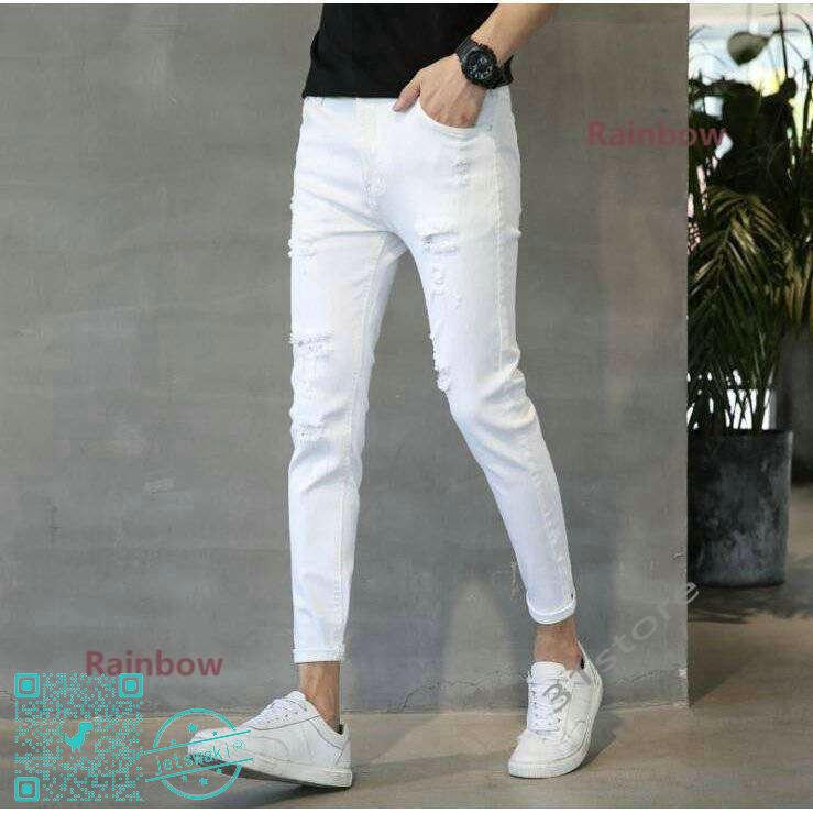 ファッション 単品購入可 ジーンズメンズデニムスキニー美脚パンツテーパードボトムススリムスキニージーンズスリム白ジーンズテーパードダメージジーンズ T7kvwyrozo Www Slnb In