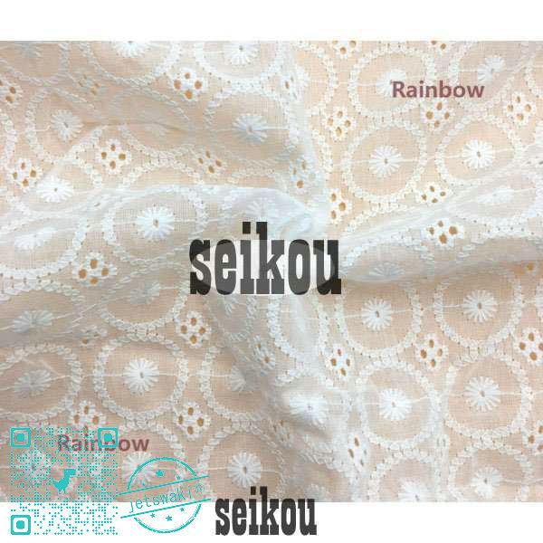 春夏に おしゃれな花柄 手芸 刺繍 綿100 綿レース カットワークレース生地 レース ローンレース生地 ファブリック布地 4種類の模様選択可 最新な